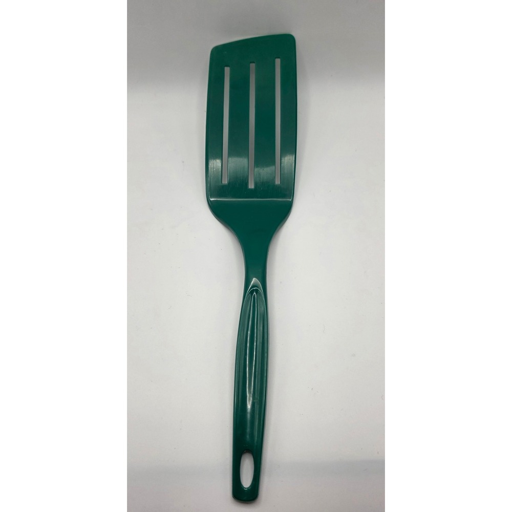 Vintage Foley Forest Green Nylon Slotted‎ Spatula Turner Kitchen Utensil USA